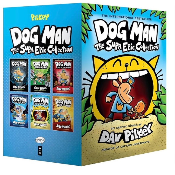 DOG MAN 6 HARDCOVER NOVELS 5LB OF BOOKS,  SET, EACH BOOK IS 200+ PAGES - Picture 1 of 4
